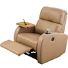 Modern American Style Kuka Micro fiber Leather Furniture Manual Single Recliner Sofa With Cup Holder And Writing Table
