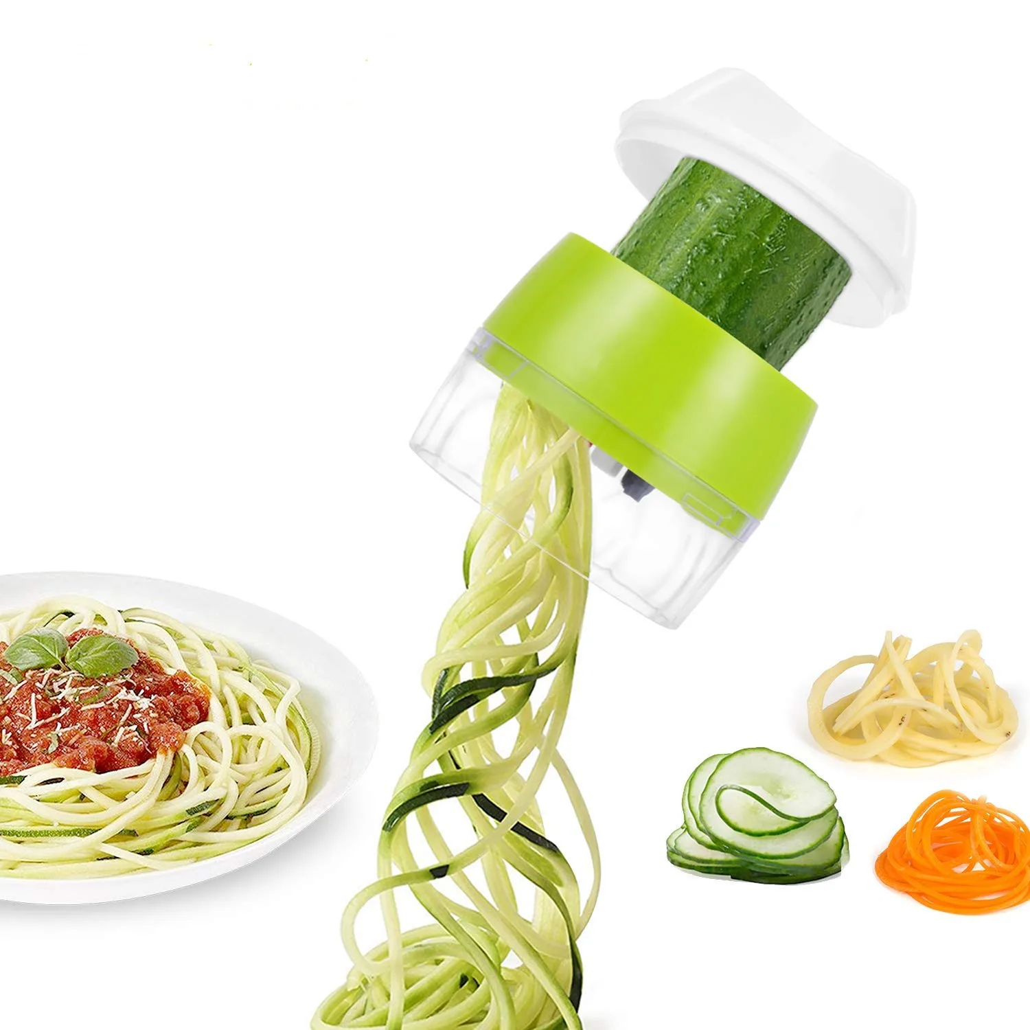 

Vegetable Spiralizer Vegetable Slicer 3 In 1 Heavy Duty Veggie Spiral Cutter Vegetable Slicer Handheld Spiralizer