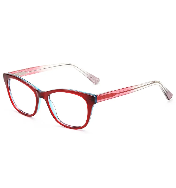 

NV418 RTS top quality glittery acetate eyeglasses women optical frames spectacle frames eyewear frames, Two options