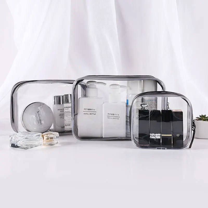 

Wholesale Plain Clear Waterproof Cosmetics Bag Cosmetic Bags & Case, As picture