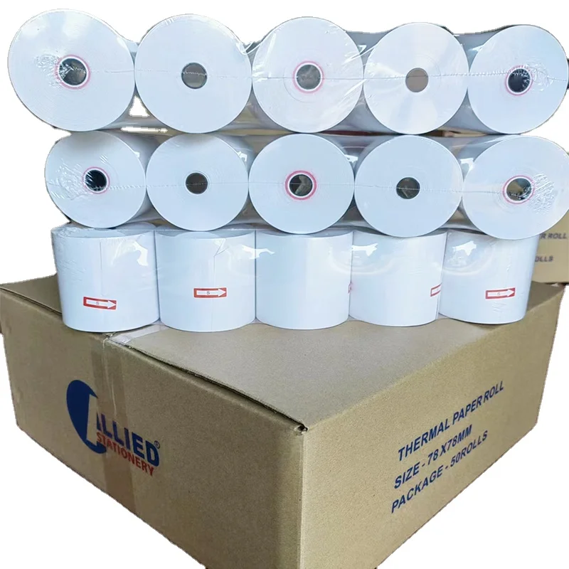 BPA Free 80x80 Direct Thermal Cash Register Roll Paper Pos Paper Thermal Paper Roll for POS SYSTEM