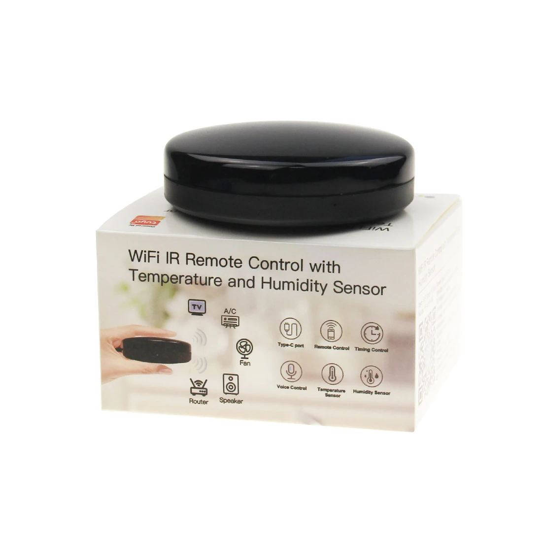 

WiFi + IR Control with temperature and humidity sensor One for All Infrared Controlled Home Devices TV, STB, Air Condition, Black