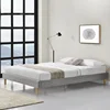 1159B Promotion Stylish Modern Design Bedroom Furniture Wood Feet Linen Fabric LIT Bed