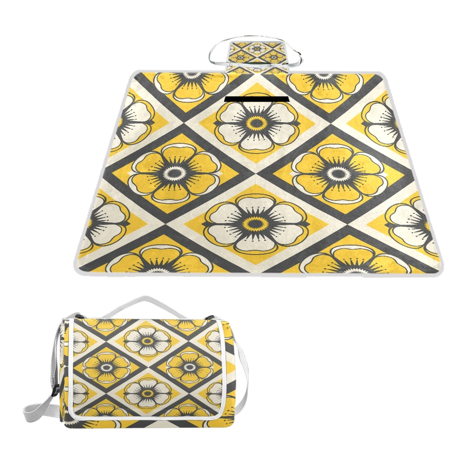 

Wholesale custom Print Extra Large foldable Picnic Beach Camping Mat with Waterproof backing