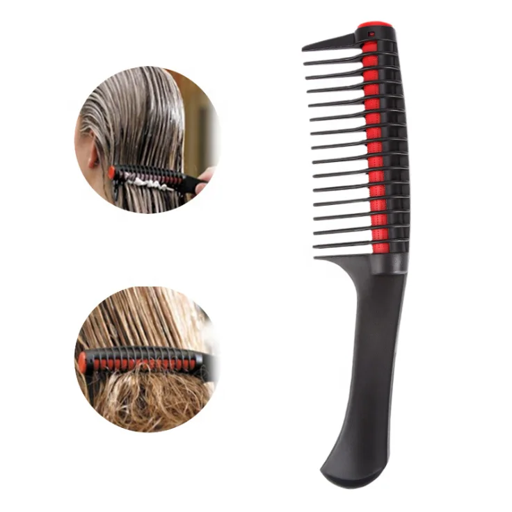 

New Design Plastic Professional Salon Detangle Smooth Dying Comb Brush