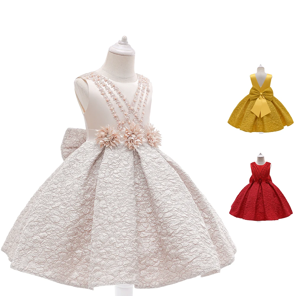 

new arrival ruffled maxi dress Satin and Tulle Baby Girl Dress for Flower Girl & Birthday