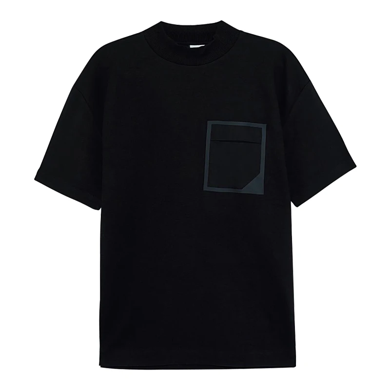

Customized New Men's Clothing Stitching Pocket Tee Round Neck Short Sleeve T Shirt