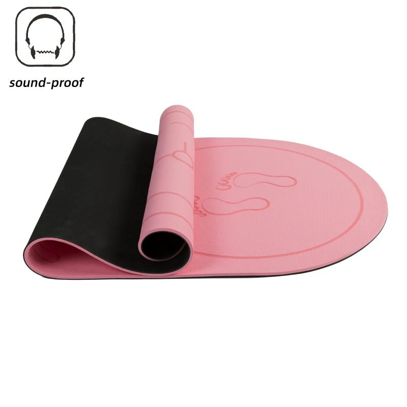 

Workout Fitness Outdoor Gym Home Sound-proof Durable Eco Friendly Anti Slip SA Silent Circle Rubber Yoga Skipping Jump Rope Mat, Pink or customized