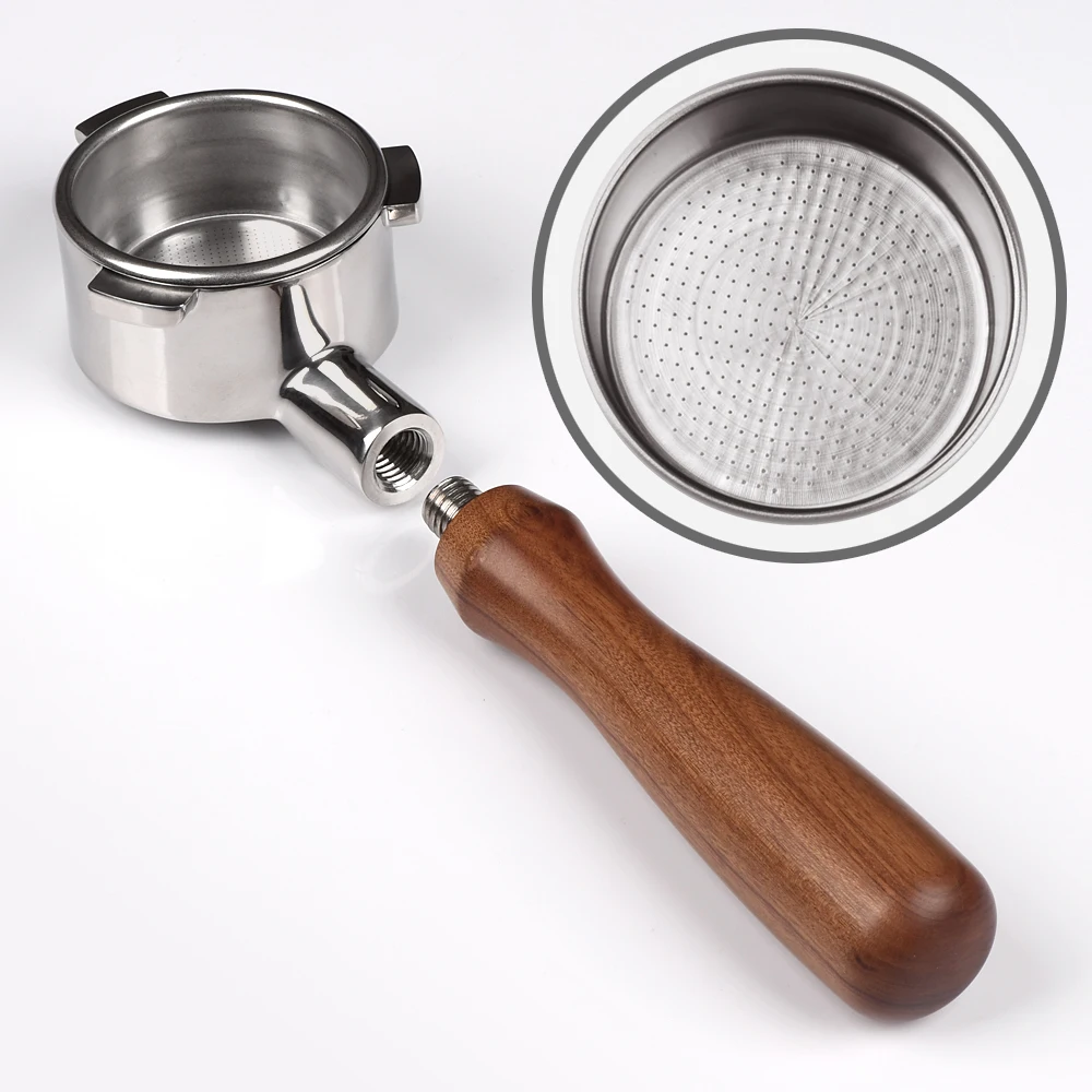 

Redwood Handle Barista Space Portafilter 54mm Real 304ss 54mm Portafilter for Breville Coffee Machine