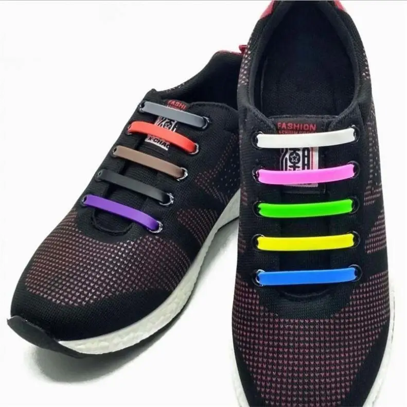 12 Pcs Silicone Shoelaces Elas