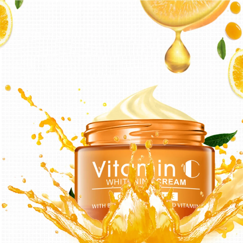 

Facial VC Cream Whitening Brightening Face Hyaluronic Acid Anti-Wrinkle Anti-Aging Firming Vitamin C Cream