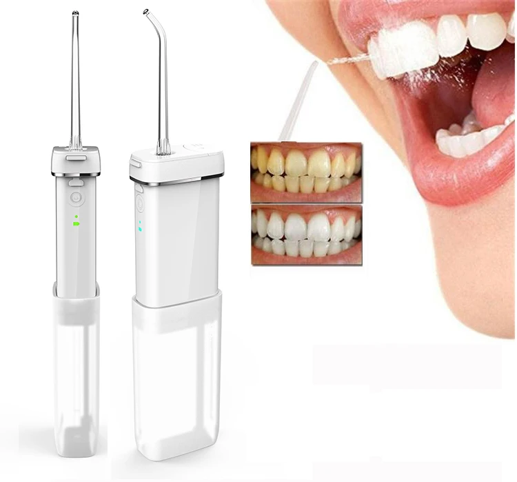 

IPX8 proof Electric Oral Irrigator Dental For Teeth Whitening mornwell manual health care water flosser, White/pink/blue