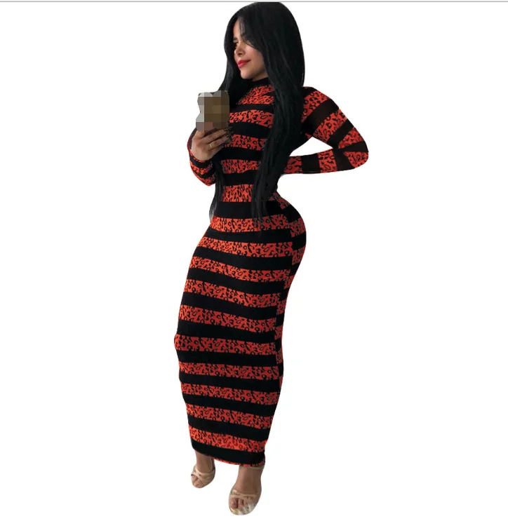 

Trendy Cheap Price Printed Dress Female Long Dress Ladies Fashion Clothes