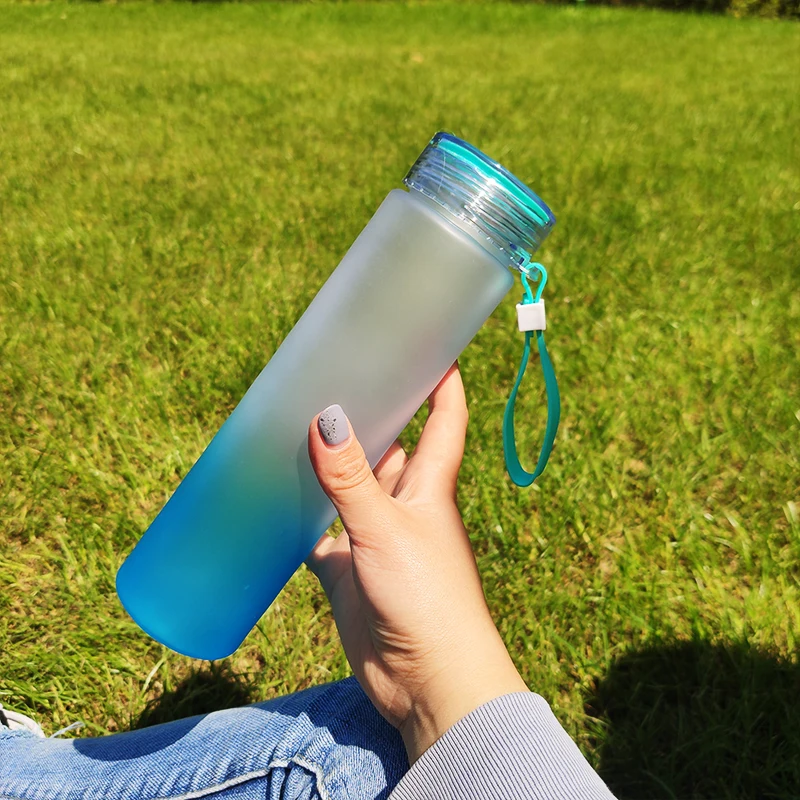 

Mikenda Outdoor Sport Glass Water Bottle Silicone Unbreakable