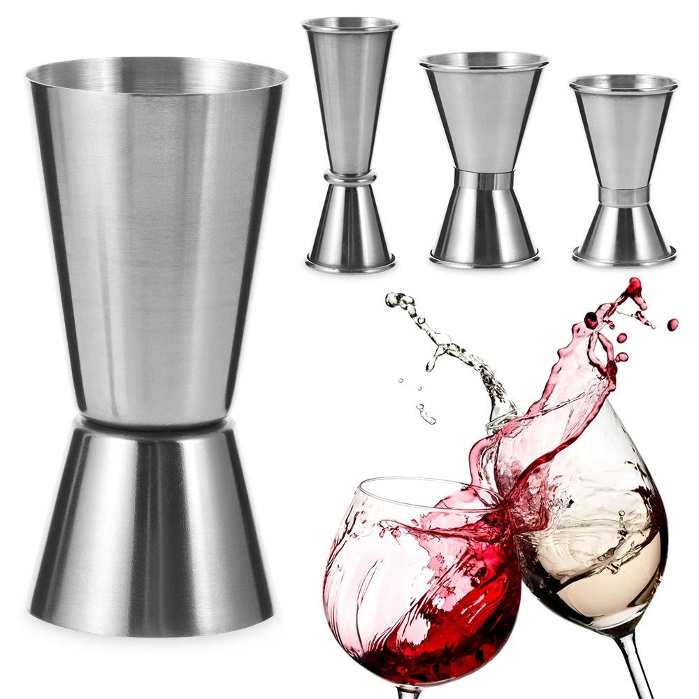

Japanese 25/50ml Stainless Steel Double Sided Cocktail Measuring Jigger with Personalized Logo for Bar Accessories, Sliver