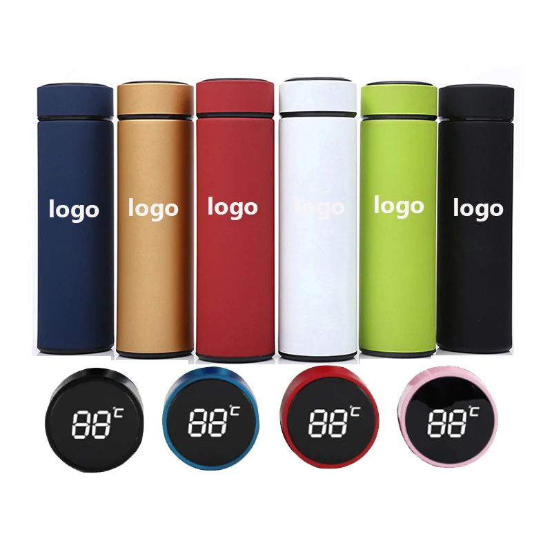 

YIDING Smart Touch temperature display water bottle water bottles with logo Display Travel Mug Vacuum Flask Smart Coffee Tumbler, As is or customized