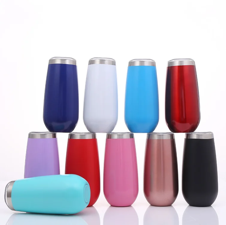 

High quality red customized 6oz kids double wall Insulated matte sublimation blank Stainless Steel coffee Wine Tumblers cup