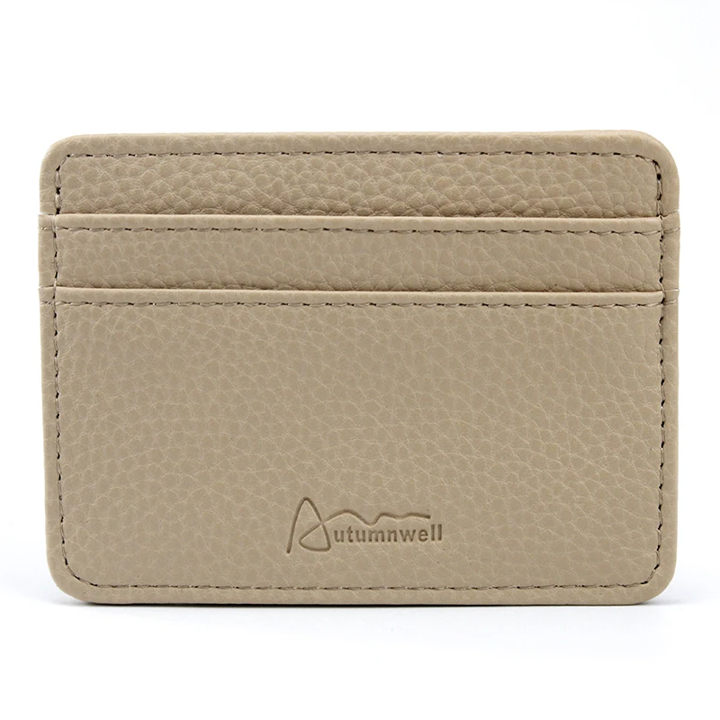 

Factory Direct Selling Mutil color cheap PU Leather double side business Credit Card Holder, Black / red/ brown / customized