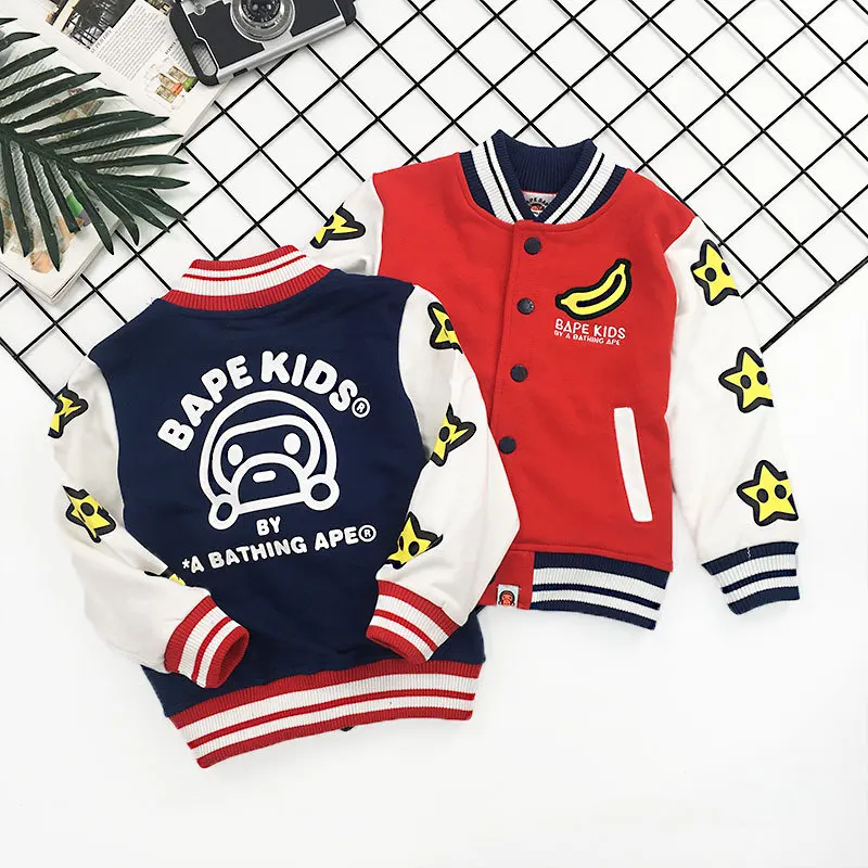 

Fashion cotton boys and girls jackets fall jackets for kids, Red