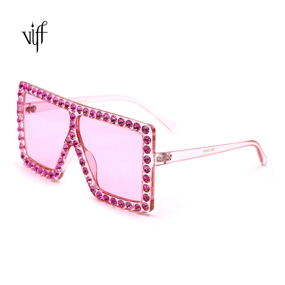 

Pink Rhinestone Sunglasses VIFF HP20283 oversized party sun glasses wholesale ready to ship