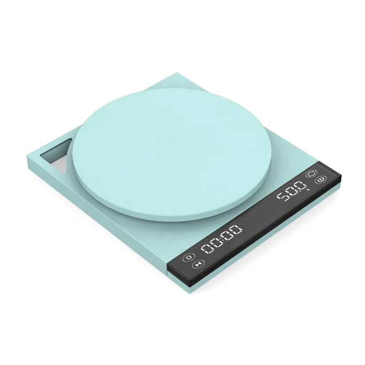 

ABS 3kg Square MulticolorTouch Screen Digital Coffee Scale With Timer