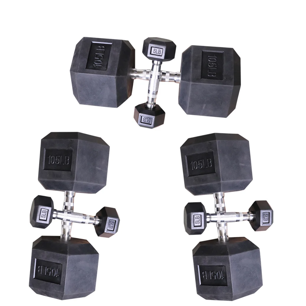 

Hexagon Dumbbell Free Weight Dumbbell Rubber-coated hex black dumbbell for strength training