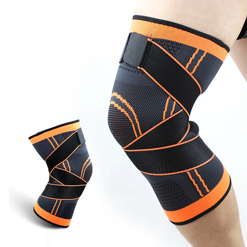 

Hot Selling 3D Knitted Elastic Compression Knee Pads Knee Brace Sleeves