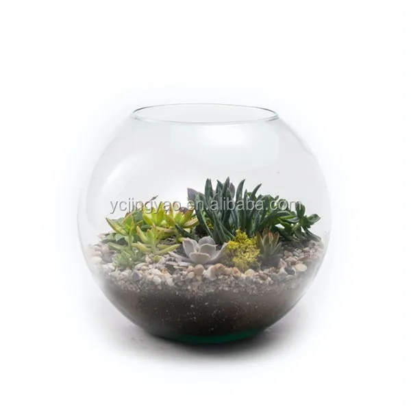 

Handmade Round Clear Glass Vase Fish Tank Ball Bowl Flower Planter Terrarium Home Decor