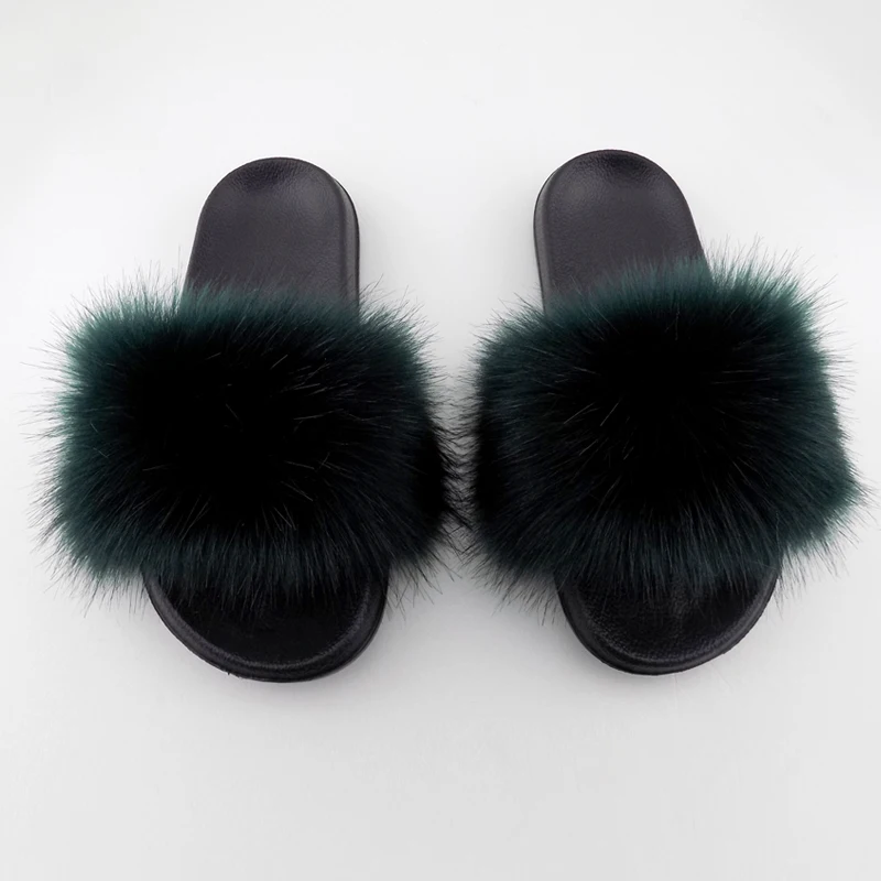 

Furry faux fur slippers sandals fur slipper for women, Red,blue ,green ,orange ,brown