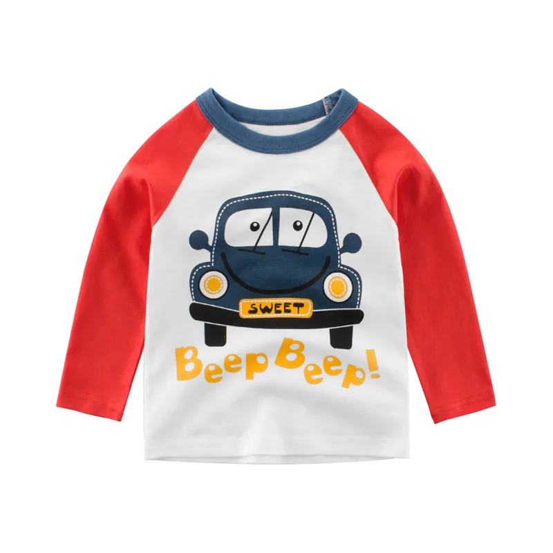 

free shipping fashion Boutique Kids Baby Clothes Manufacturer Printing Cartoon Long Sleeve T Shirt