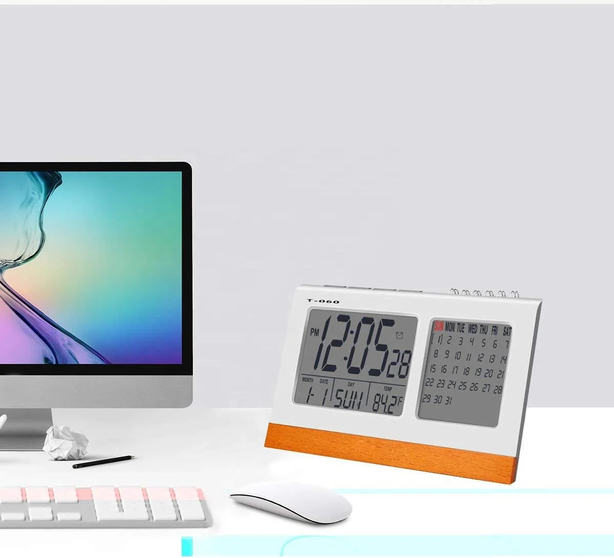 Aomago Large Display Desktop Alarm Clock Digital Clock Calendar Buy