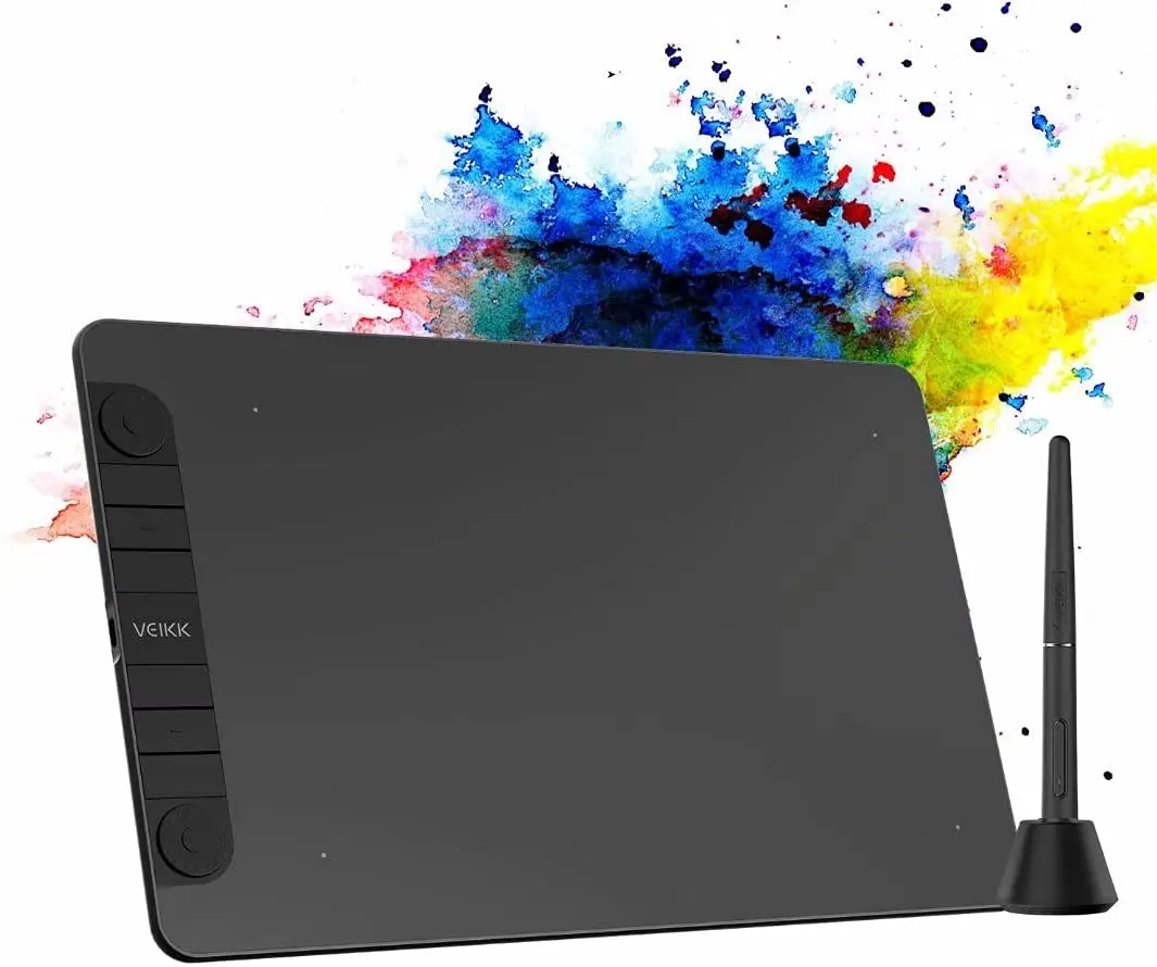 

VEIKK VK1060PRO 10 x 6 Inch 8192 Levels Battery-free Pen 250 PPS digital draw writing pad For Windows,MAC And Android