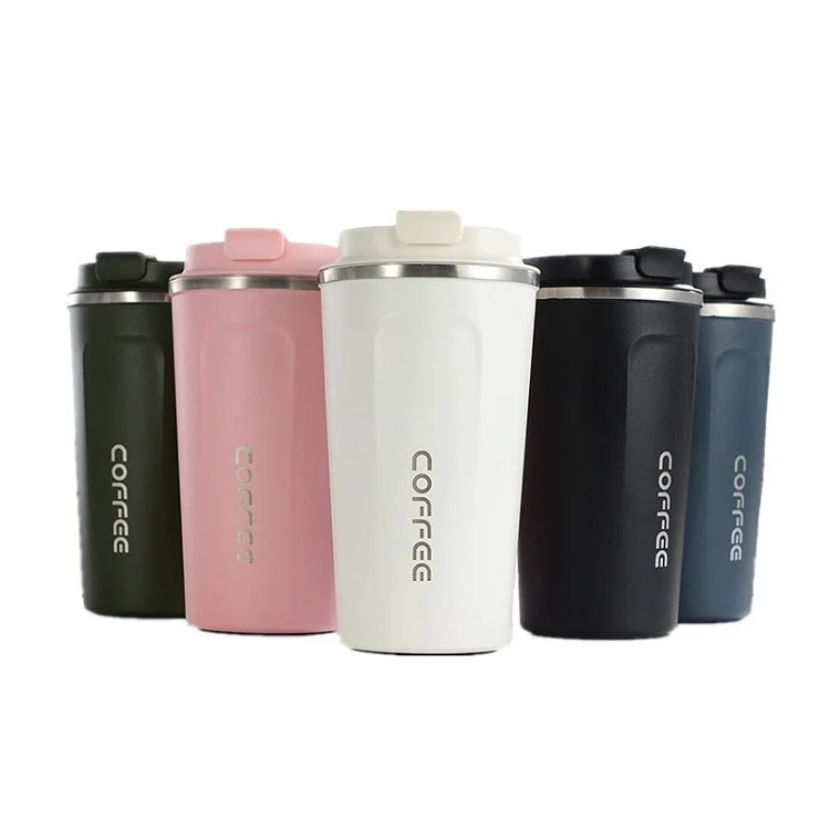 

Custom Logo Reusable Stainless Steel Coffee Mug With Lid, Customized color