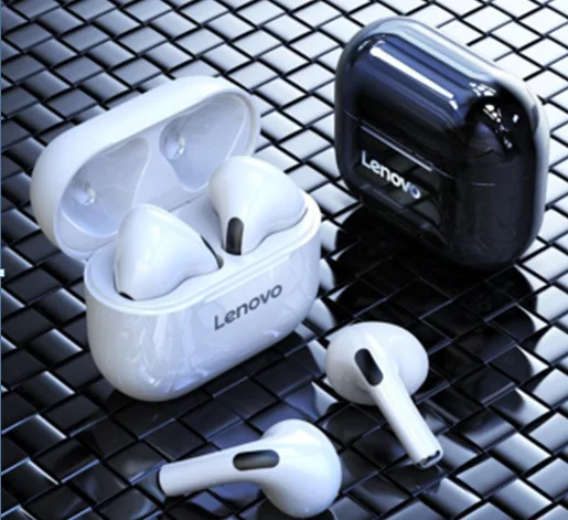 

Original Lenovo LP40 Wireless Earphones BT 5.0 Stereo Bass With Mic Handsfree Earbuds AI Control IPX5 Waterproof, Black white