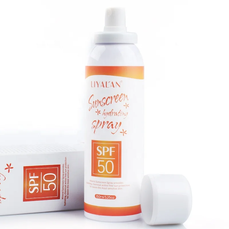 

Dropshipping Wholesale private label spf 50+ natural organic sunscreen moisturizing spray