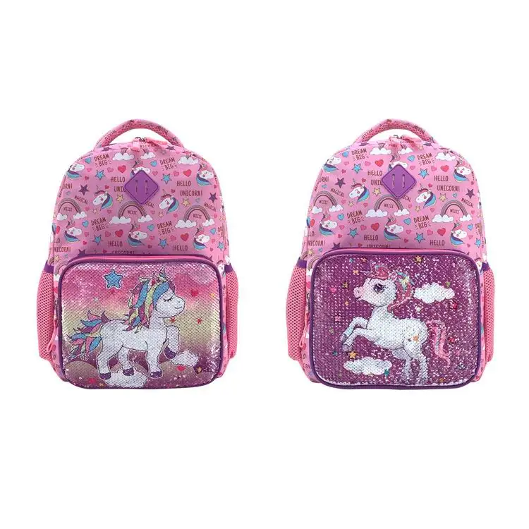 

Amazon product fashion unicorn shark cartoon book bag school bag kids backpack carrier grils children bagpack school bag boys