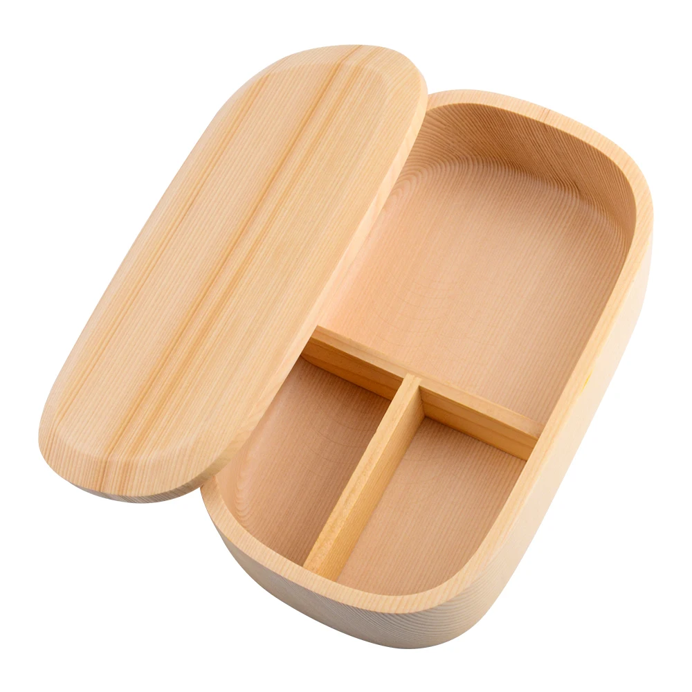 

BDH002 Japanese Style Wooden Bento Lunch Box For Food Fruit Sushi Bento Box Bowl Reusable Picnic Food Container, Wood brown
