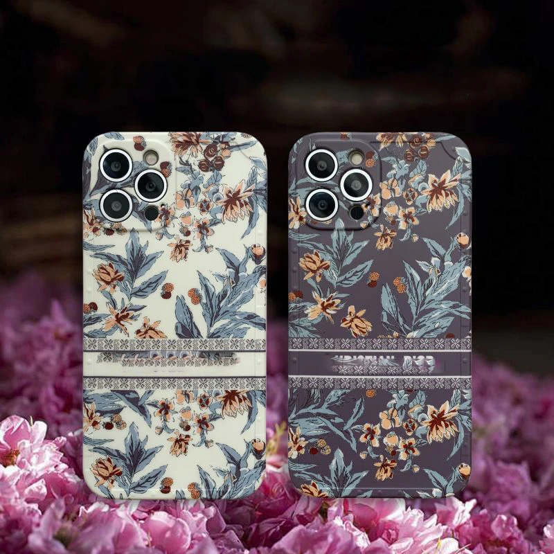 

2021 new multi-clock color landscape painting floral and leaf style for iPhone12promax mobile phone case, 6 colors