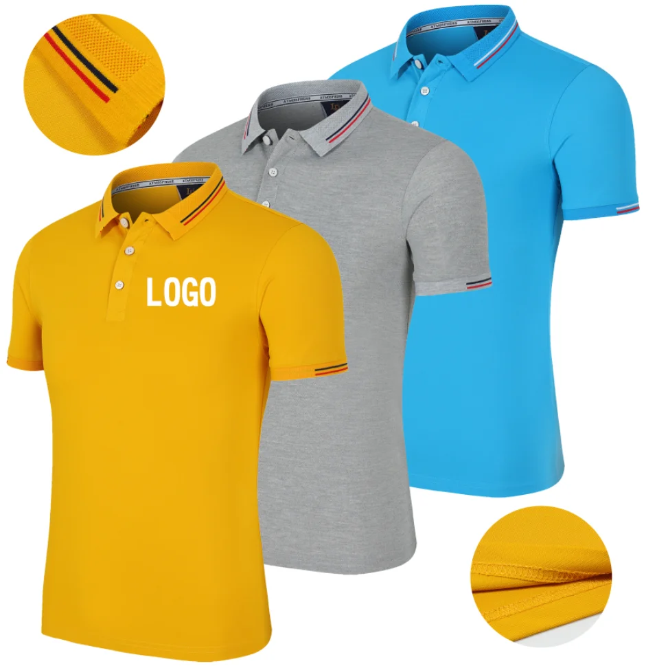 

Business casual summer Polo Shirt Custom men's and women's Lapel work clothes graphic printed embroidery logo, Multi color optional