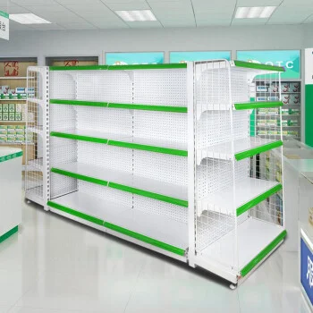 New Design Wood Grain Supermarket Shelving for Sale Grocery Gondola Shelf Supermarket Shelves