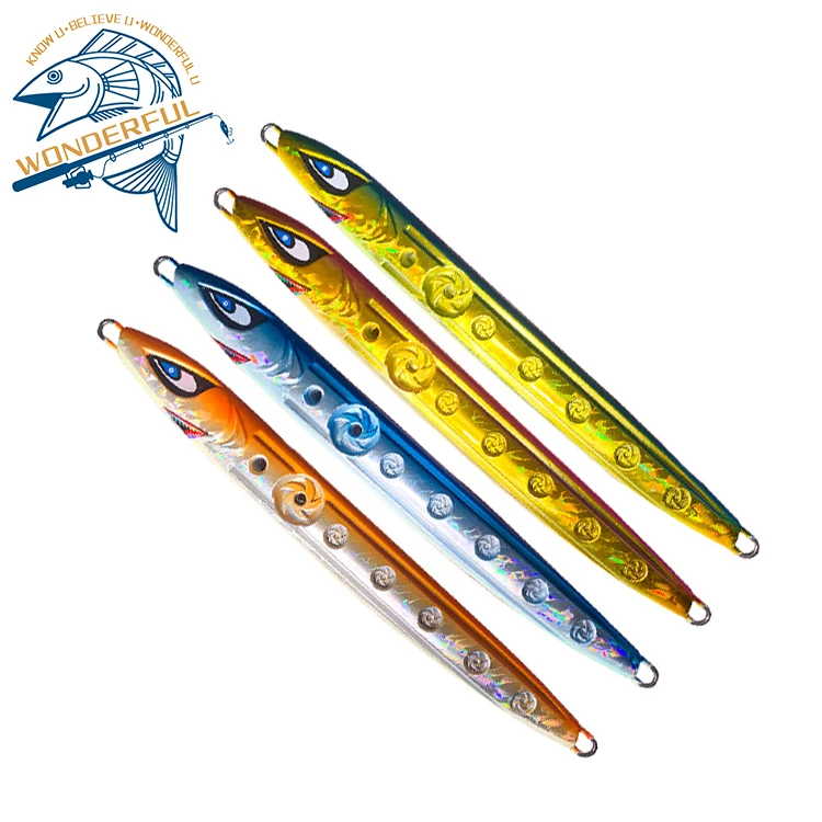 

Factory Hot Selling 300g400g 200mm220mm Lifelike Hard Metal 3D Eyes Wobblers Large Heavy Fast Sinking Lead Slow Jigging Lure