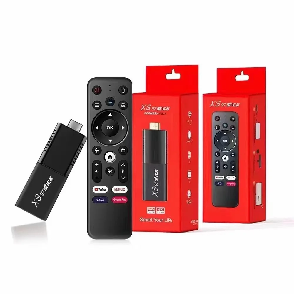 

HOT SALE XS97 stick 2gb 16GB usb tv dongle smart 4k tvstick android tv stick with remote control