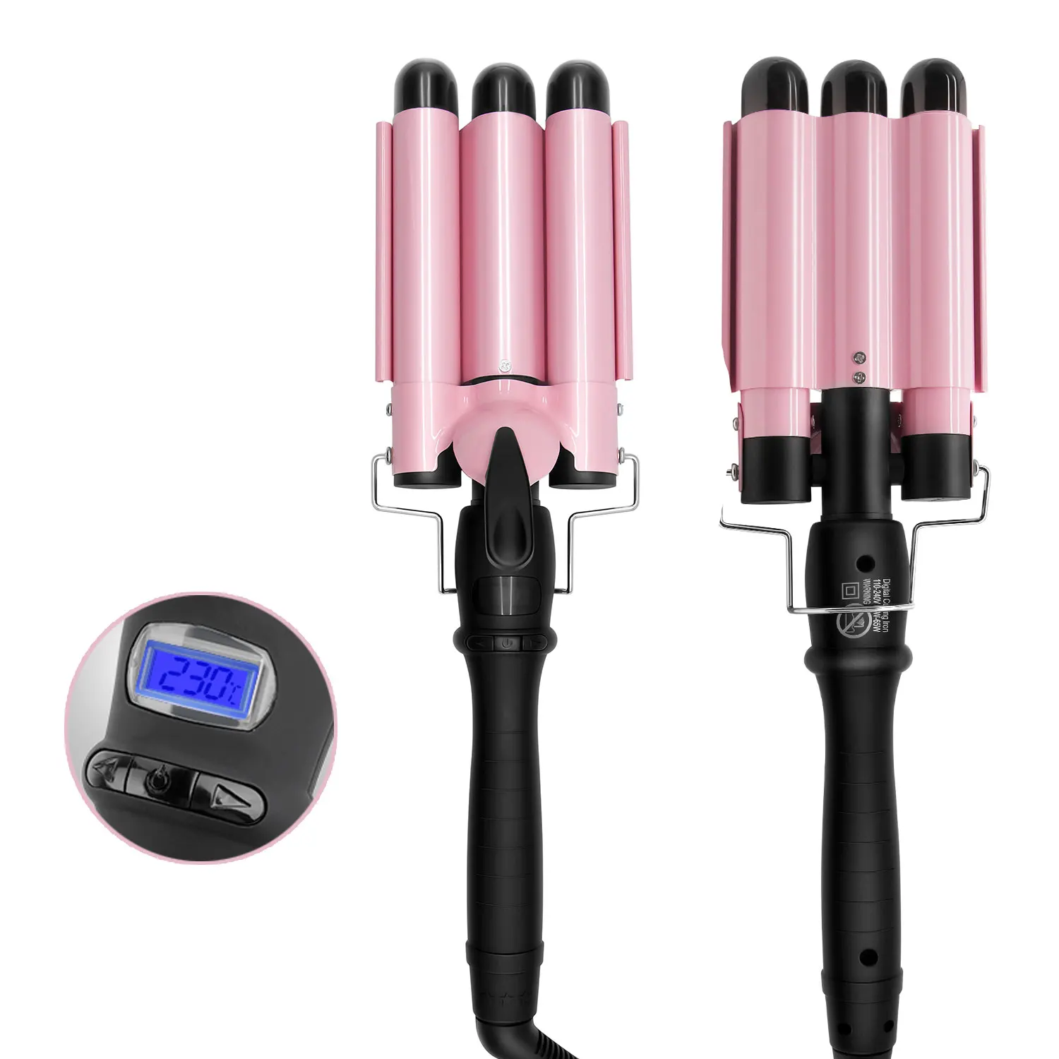 

hair crimper wavers waver hair 3 2020 curling iron and curling wand set 3 barries hair curler, Pink