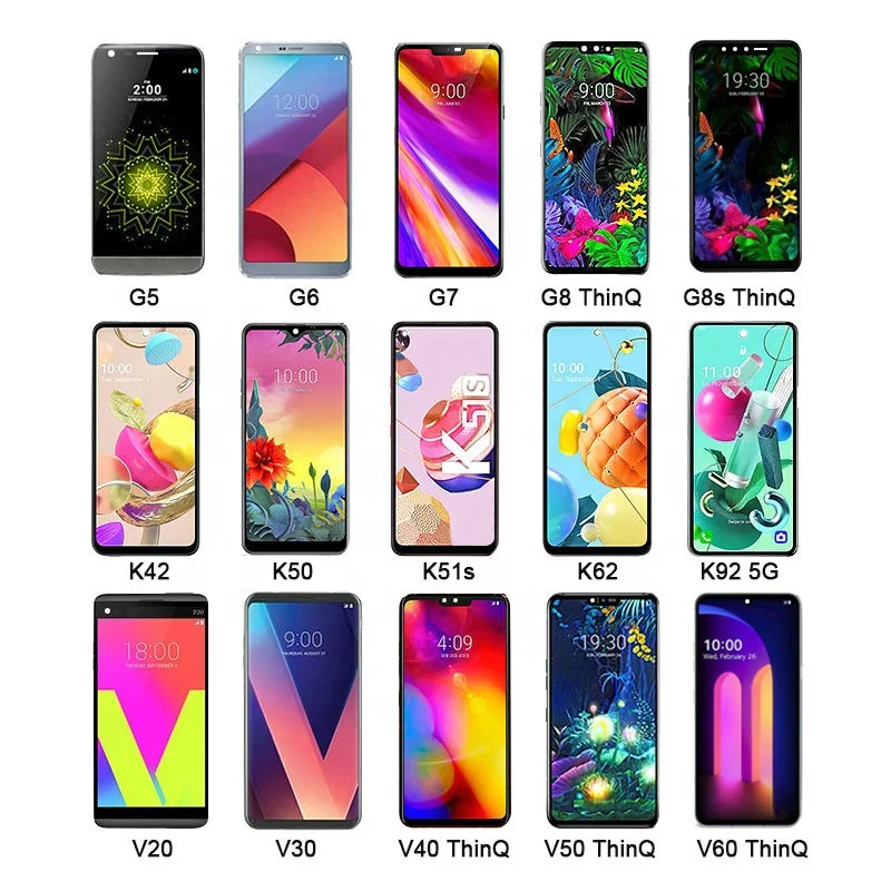 

LCDs for LG V30 Plus V40 V50 Dual V60 Display for LG G2 G5 G6 G7 G8 Thinq G8x K40 K50s Q6 Q60 Phone LCD Touch Screen Complete
