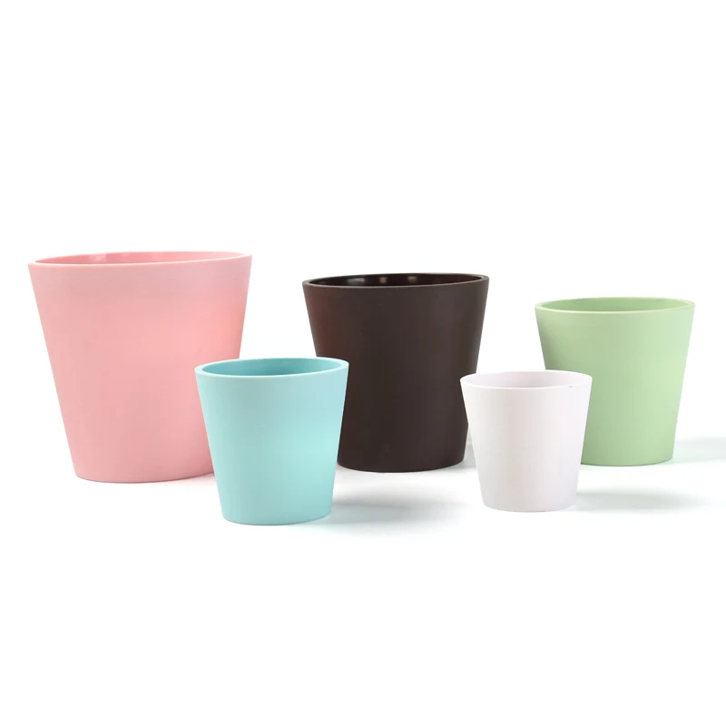

Yicai wholesale green plant flowerpots colorful flowerpots, As show