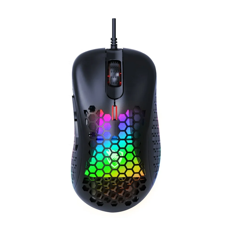 

Free shipping wired RGB computer gaming mouse high quality usb optical mouse, Black