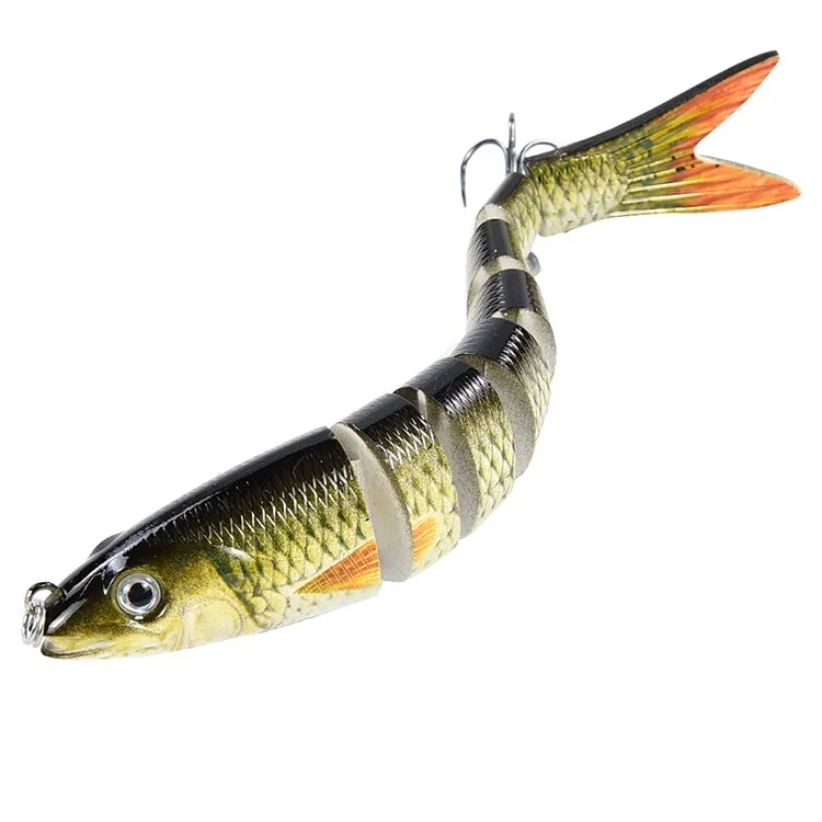 

135mm 19g 8 Segments ABS Lifelike Freshwater Hard Colorful Wobblers Multi Jointed Fishing Swimbait Lure