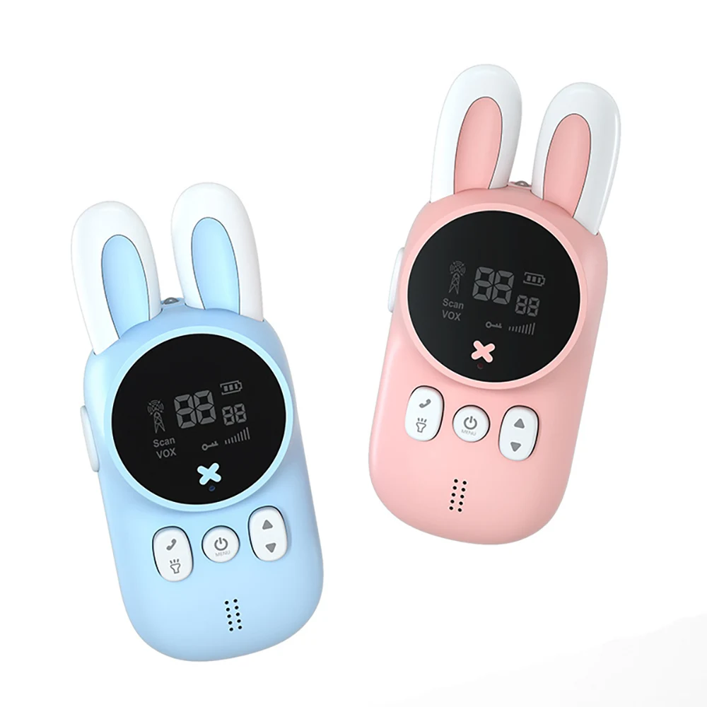 

Kids Mini Toys Handheld Transceiver 3KM Range UHF Radio Lanyard Interphone Talkie Walkie Baby Gift Children's Walkie Talkie, Blue