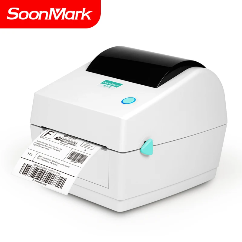 Soonmark high speed 4inch USB desktop direct thermal barcode sticker shipping label printer 4x6 price advantage