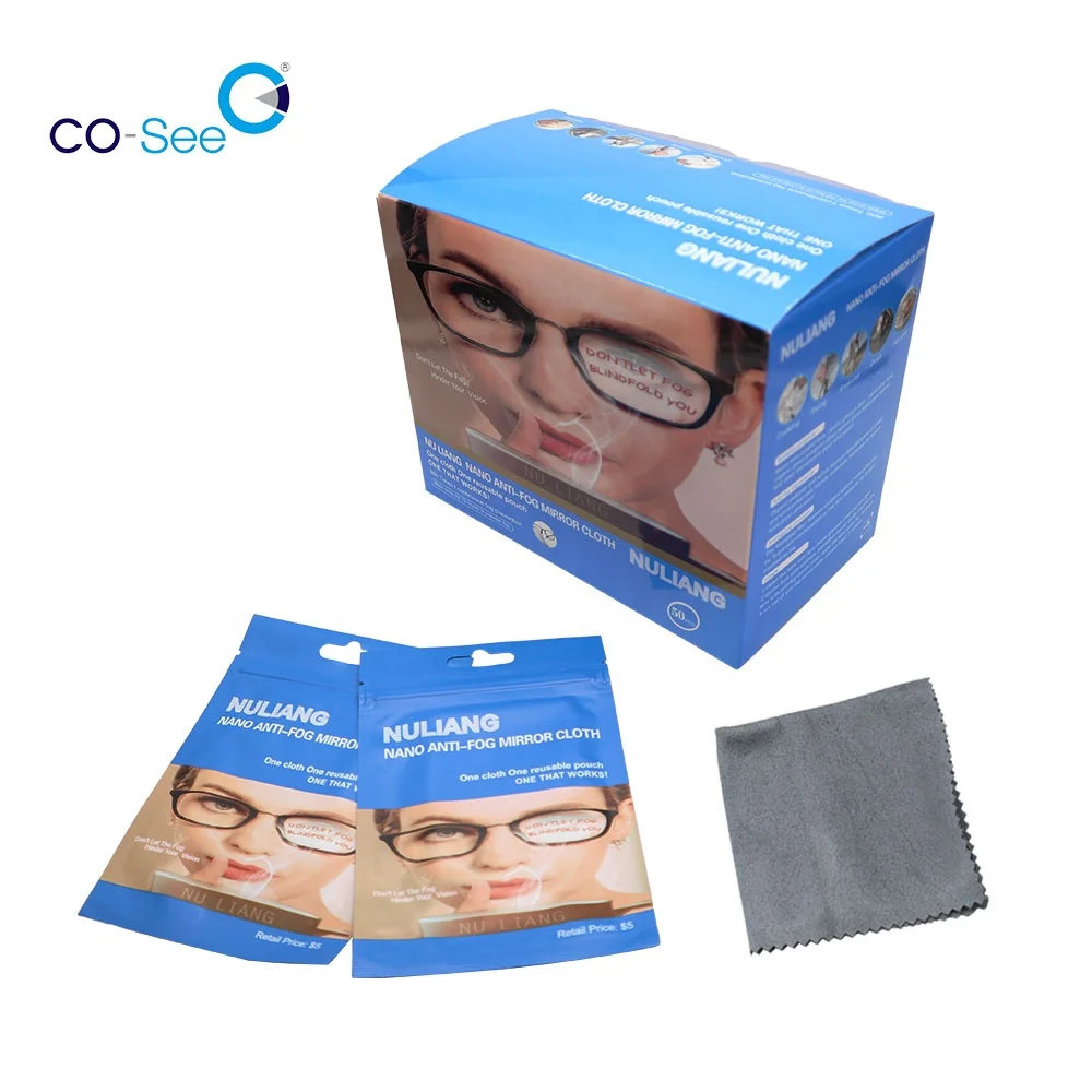 

COSEE custom brand wet multi-use nano microfiber eyeglass anti fog wiping cleaning lens cloth